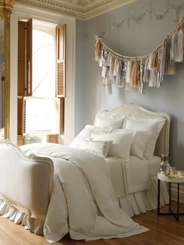 aktuelle modetrends 2014 ideen fransen wohntrends schlafzimmer bett wandgestaltung