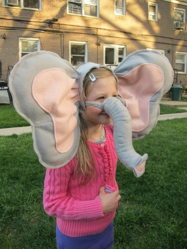 diy karnevalskostüme fasching ideen elefant