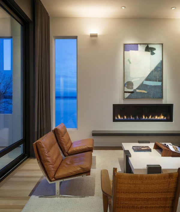 feuerstelle attraktiv warm ambiente wohnzimmer elegantes haus