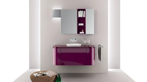 glanzvoll waschbecken unterschrank indirekt licht badezimmer minimalistisch