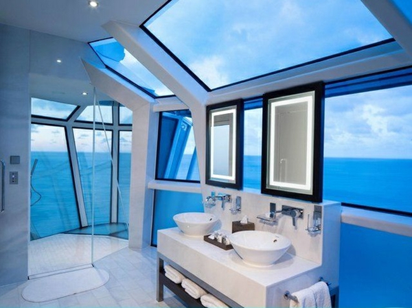ideen für inneneinrichtung luxus badezimmer symmetrisch