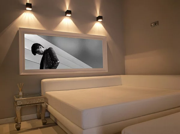 kunstvoll wandlampen wanddeko schlafzimmer minimalistisch einrichten