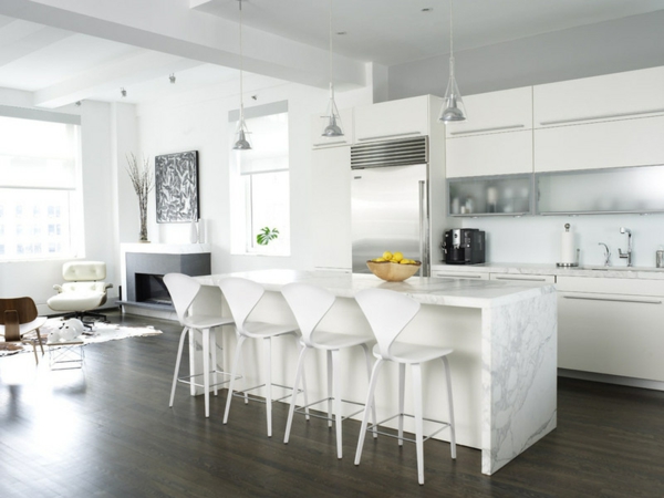 hochglanz kücheneinrichtung  Moderne weiße Küchen 