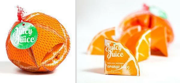 lustige verpackungen orange