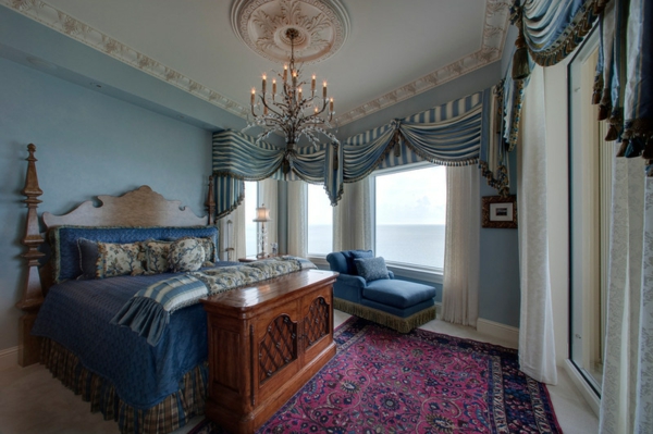 mediterran schlafzimmer möbel klassisch gardinen und vorhänge