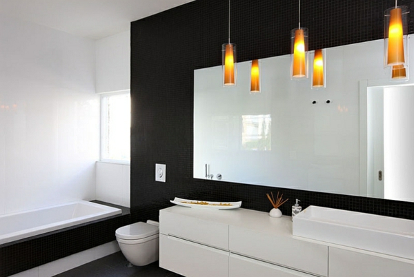 moderne badezimmer farbgestaltung schwarz weiß