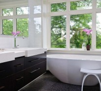 Badezimmer Ideen in Schwarz-Weiß – 45 inspirierende Beispiele