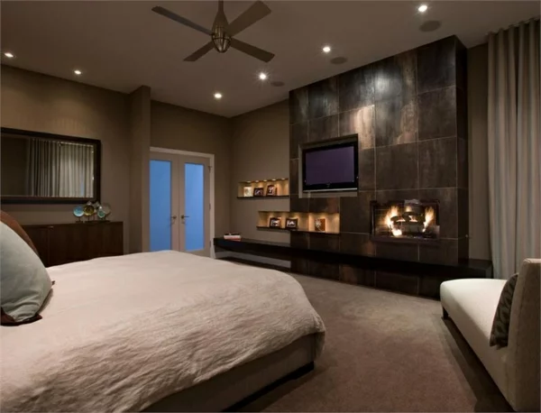 moderne design ideen schlafzimmer eingebaute beleuchtung