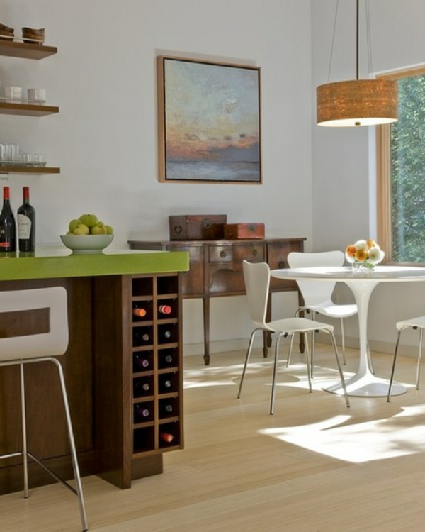 moderne küche design ideen kücheninsel stauraum tisch stühle 