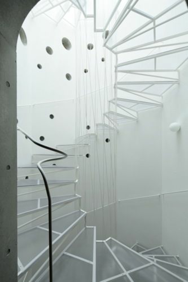 moderne treppe dekorative elemente glas metall