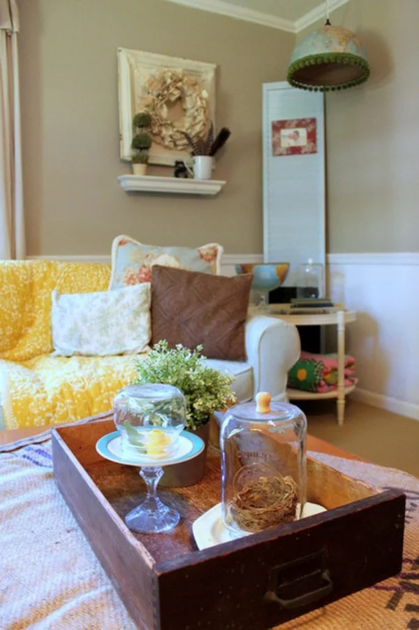 rustikal wohnzimmer coole dekoideen und wohnaccessoires kissen sofas