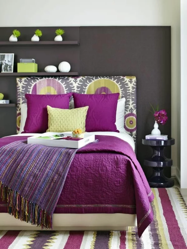 schlafzimmer inneneinrichtung ideen modern farbig 