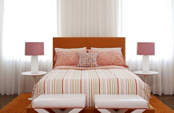 schlafzimmer moderne ideen farben rosa weiß