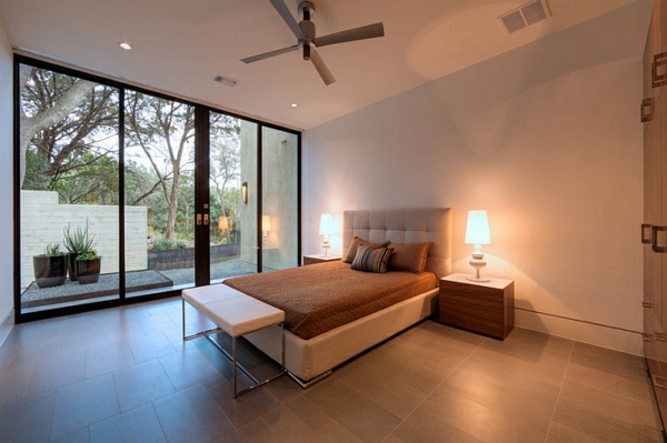 schlafzimmermöbel minimalistisch komplett ideen tischlampen
