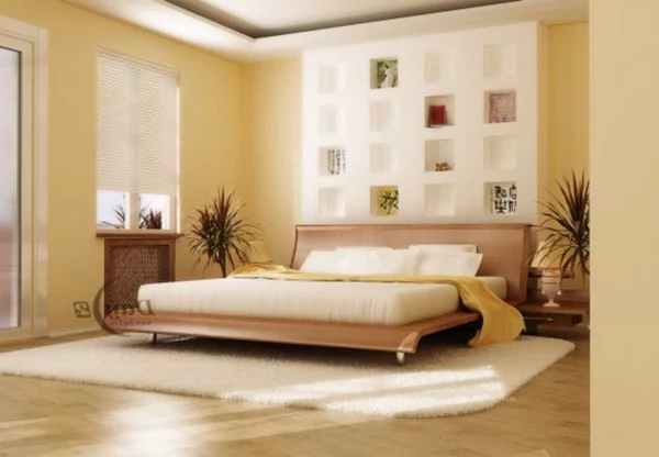 schön-schlafzimmer-einrichten-warm-farben-wand