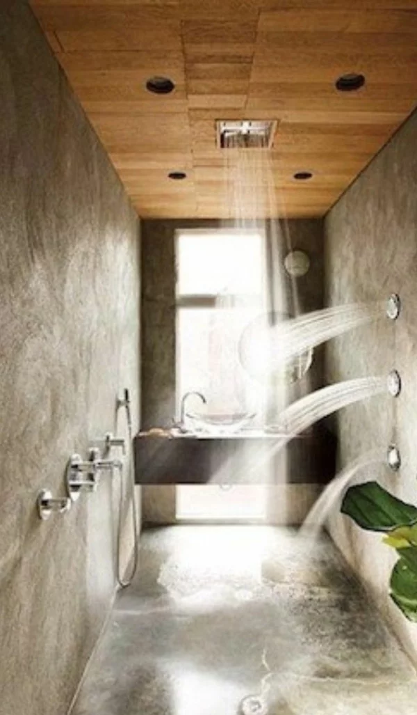 vertikale und horizontale duschen integrieren