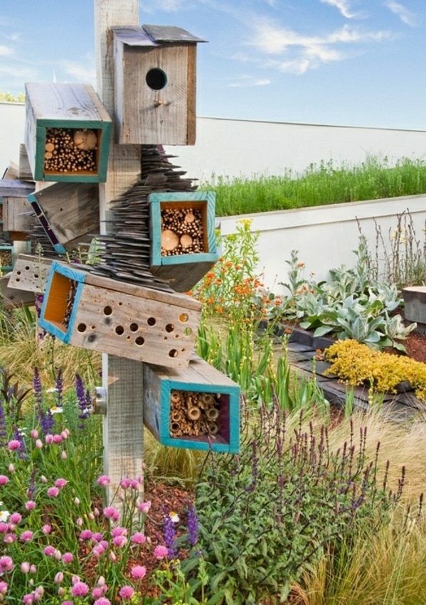 vogelhaus bauen holz umweltfreundlich gras