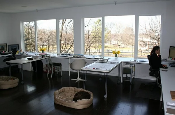 wohnideen moderne architektur holzboden verlegen arbeitszimmer einrichten