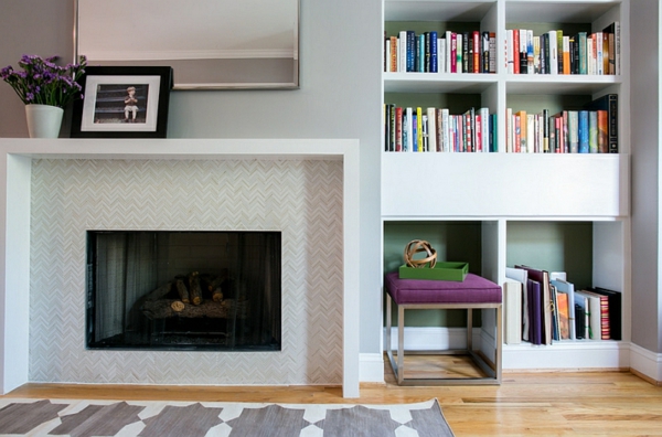 Smarte Anwendung von Chevron Mustern im Wohnzimmer