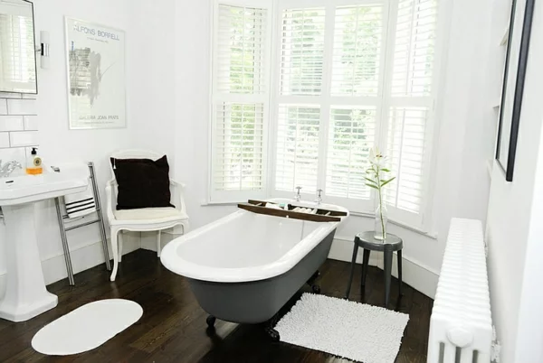 zeitgenössisches badezimmer minimalistisch freistehende badewanne