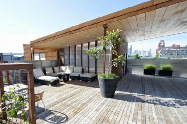 Terrassenüberdachung modern holz glas pergola markise groß