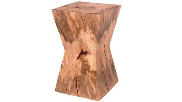 Beistelltisch holz textur Holzblock designer