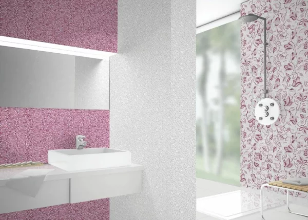 Fliesengestaltung Bad Badezimmer Bilder beleuchtung