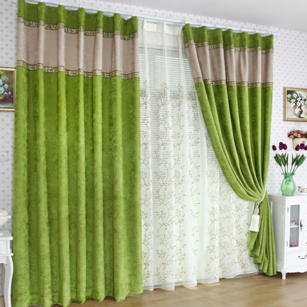 Gardinenvorschläge gardinen ideen vorhänge grün weiß