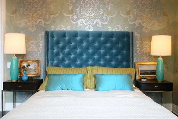 Kopfteile samt Betten samt türkis dunkel blau schlafzimmer