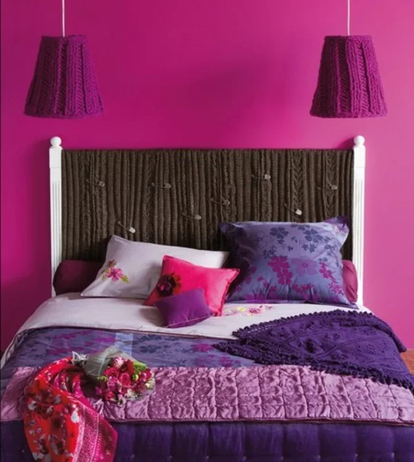 Kopfteile Betten wandfarben schlafzimmer mädchen