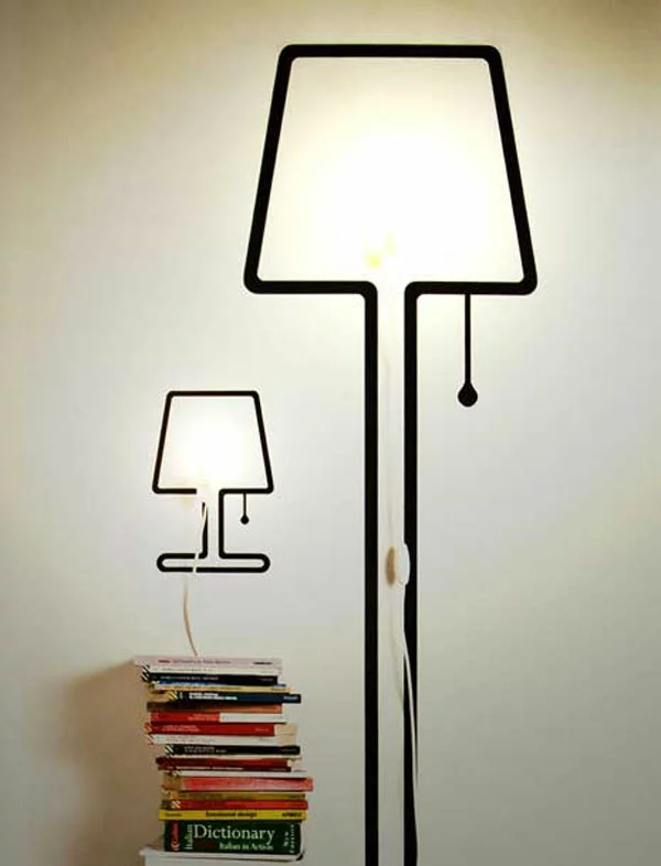 Lampen Design wanddeko lampenform wand