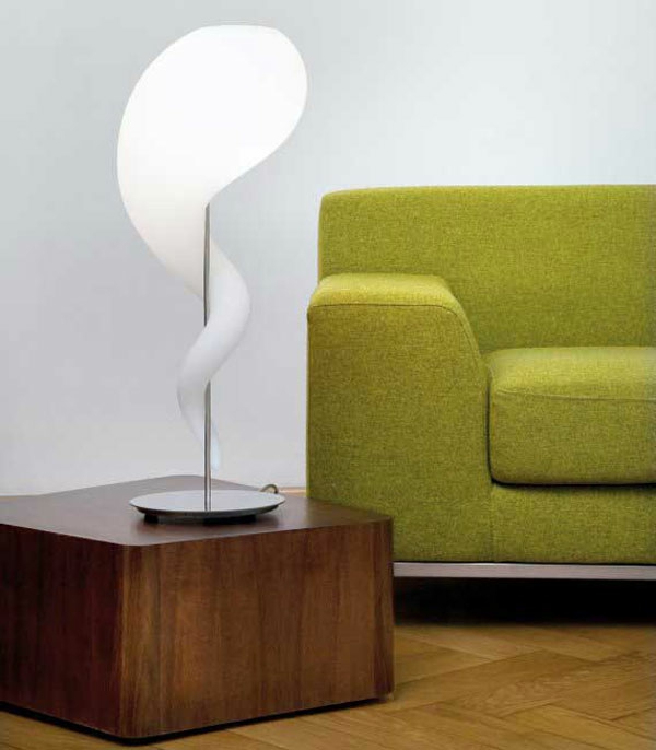 Lampen Design charakter stehlampe sofa grün