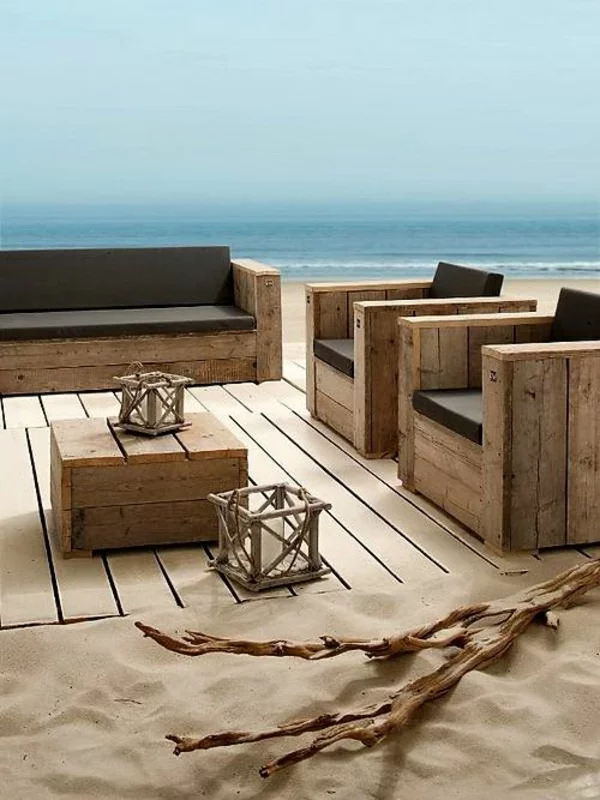 Möbel aus Europaletten meer mediterran gartenmöbel