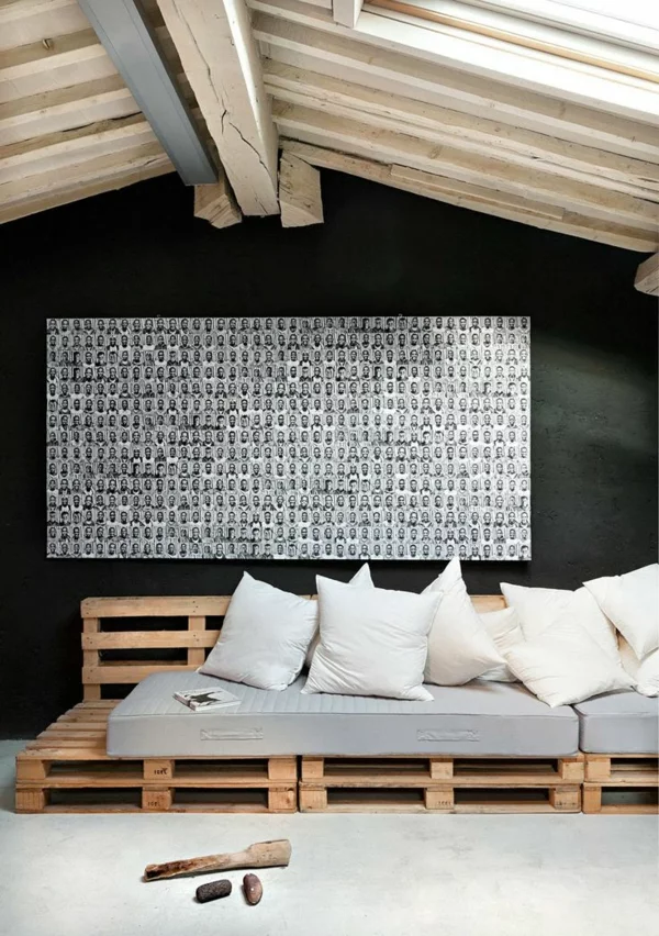 Möbel Europaletten schön kunst sofa