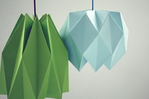 Origami Lampenschirm Anleitung originell