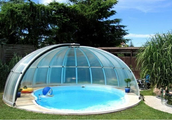 Swimmingpool im Garten swimmingpool  bauen kuppel