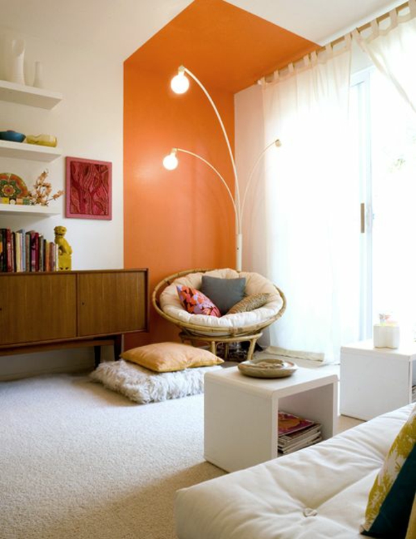 Farbideen Wände streichen orange wandfarbe