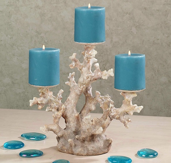 antike Kerzenständer dekoartikel blau schön