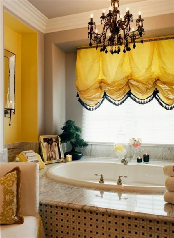 badezimmer design badewanne roolos gelb 