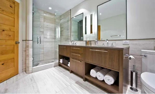badezimmer design zeitgenössich flache bad schränke 