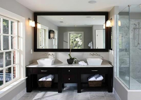 badezimmer ideen für einrichtung symmetrisch 2 spülen 