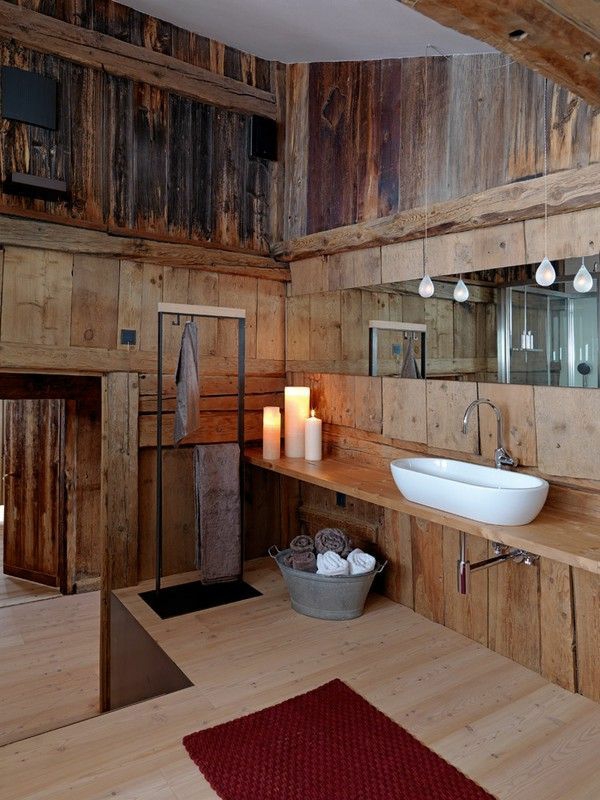 badezimmer rustikal ideen für einrichtung 