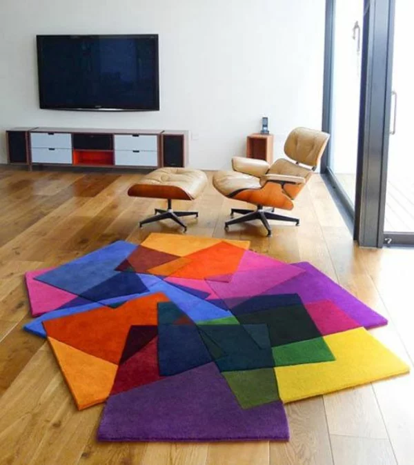designer teppiche boden bunt lounge