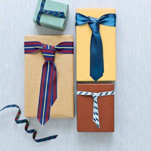 diy ideen geschenke schön verpacken geschenkband krawatte