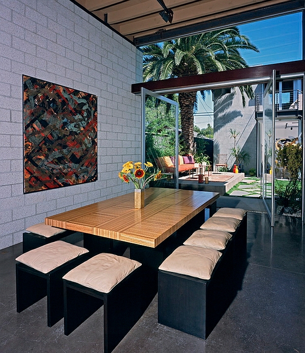 moderne eszimmer gestalten möbel schlicht minimalistisch holzoptik