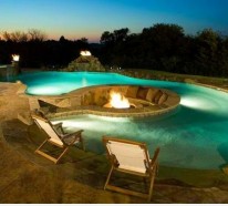 Garten Pool und Feuerstelle zusammenstellen – 15 Ideen