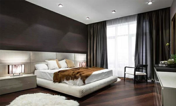 holzboden im schlafzimmer wohnideen farbgestaltung braun beige weiß