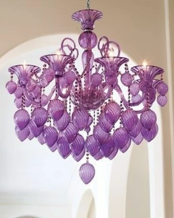 kronleuchter ideen design lila 