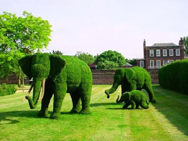  landschaft gartenskulpturen comicfiguren elefanten