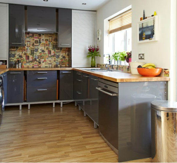 15 moderne graue Küchenschränke in warmen Nuancen